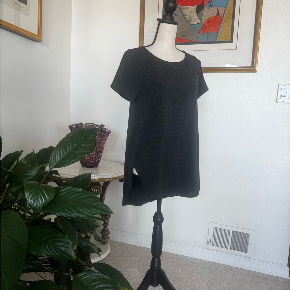 Eileen Fisher Charcoal Short Sleeve Tee